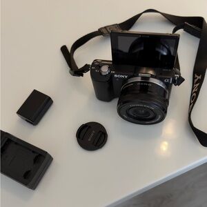 Sony Black Digital Camera with Strap